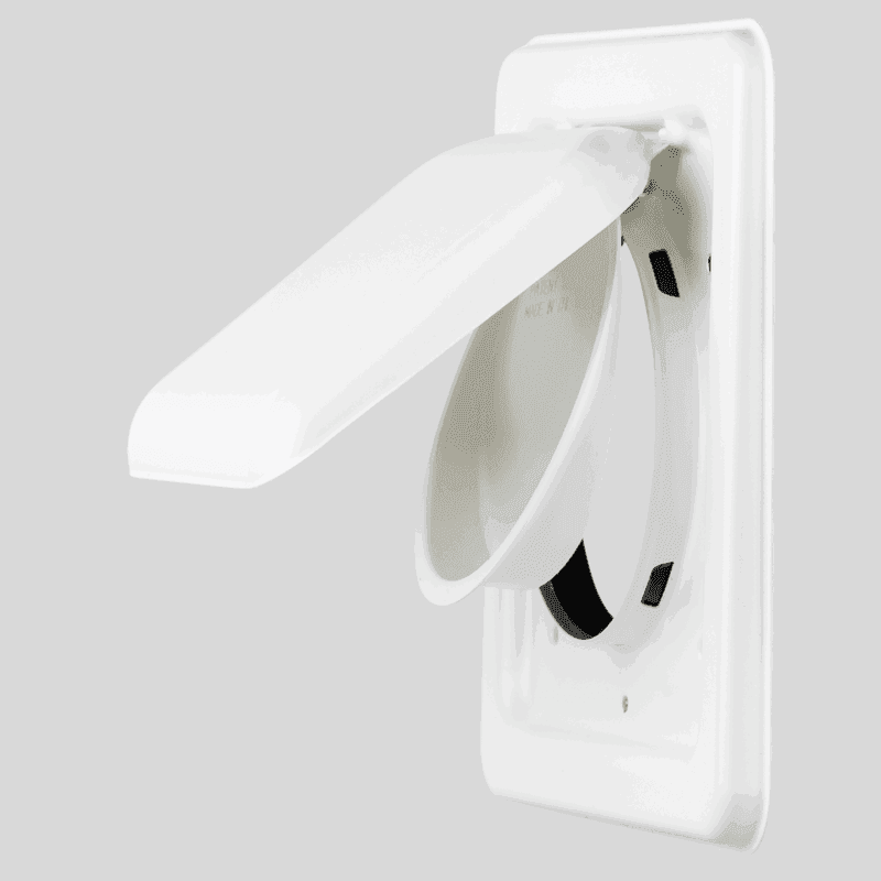 No-Pest Vent open showing screenless airflow path